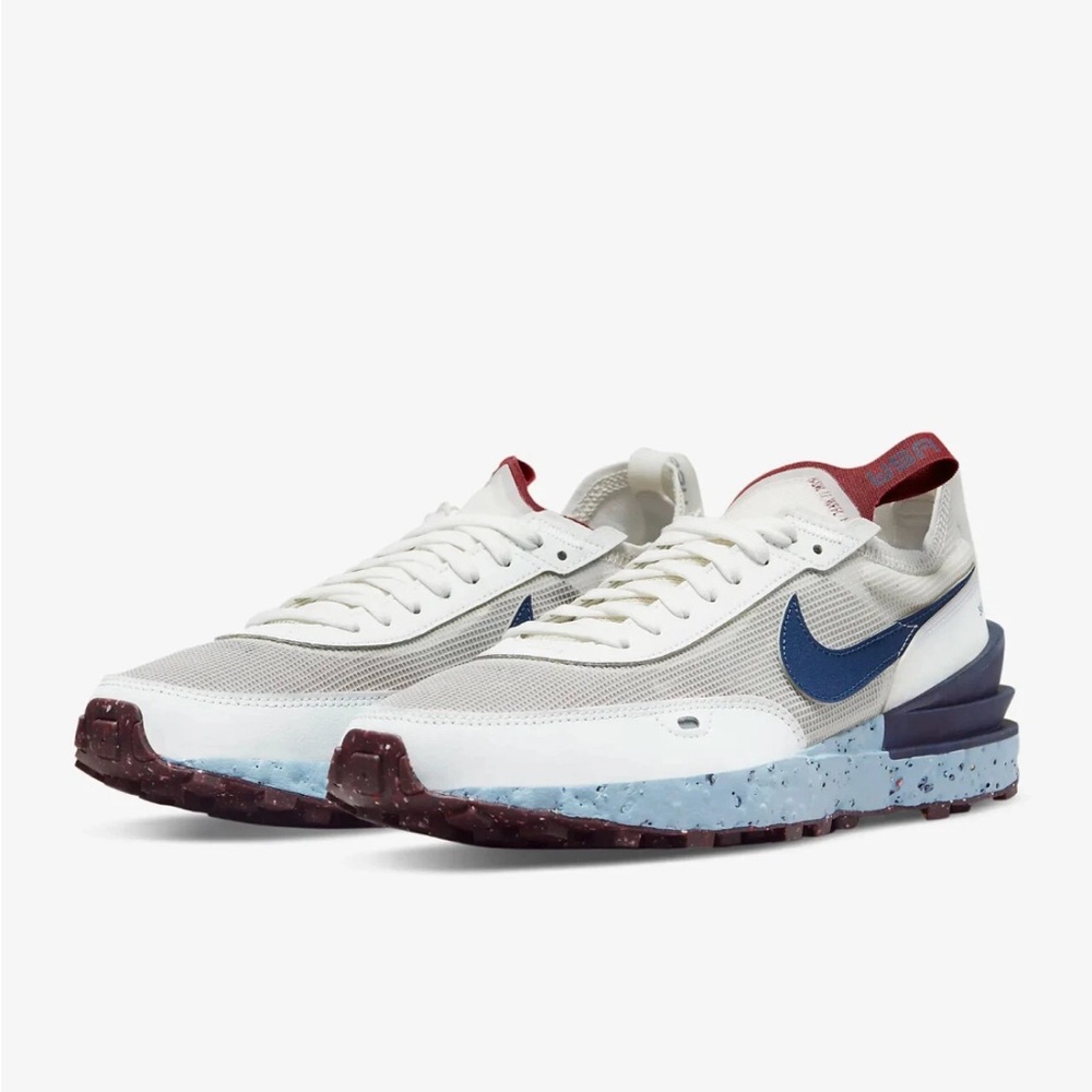 Nike waffle one crater NIB Cream and Navy Sneakers shoes move to zero team USA